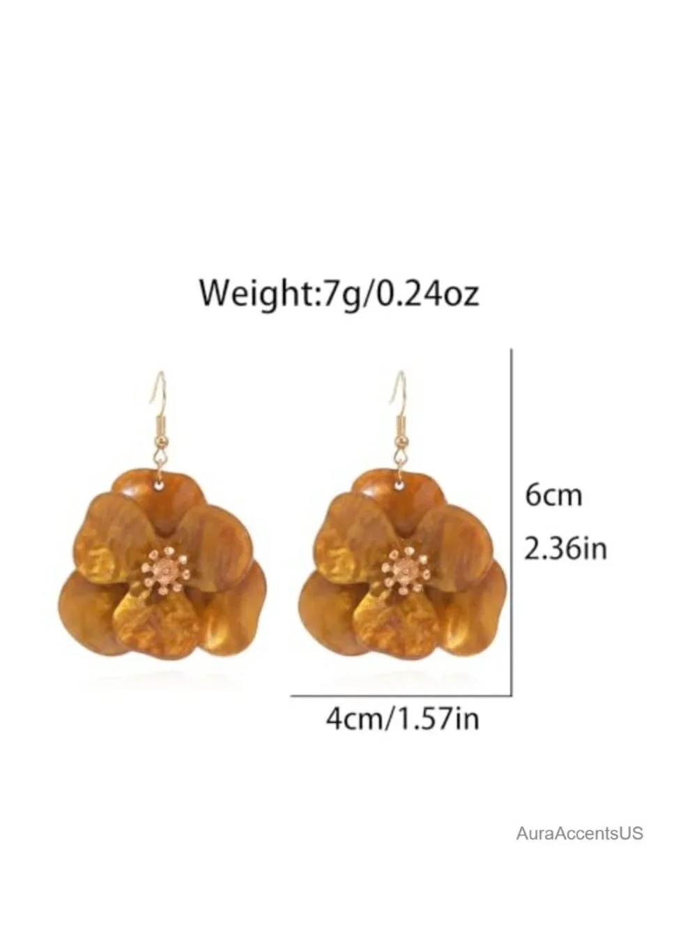 Boho Acrylic Floral Drop Dangle Statement Earrings Women's Wedding Jewelry